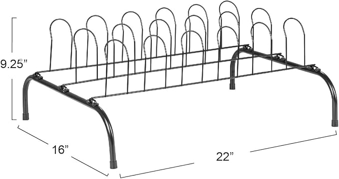 Household Essentials 9-Pair Metal Wire Shoe Rack - Image 2