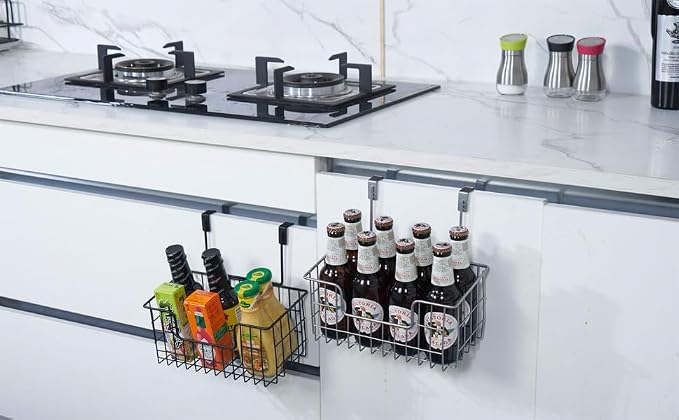 JUNCHU CHERRY Wire Hanging Storage Basket 2 Packs, Wall Mounted Kitchen - Image 9