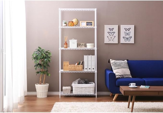Iris Ohyama CMM-75185 Color Metal Rack, 5 Tiers, : Approx. 29.5 x 13.8 x 70.9 - Image 4