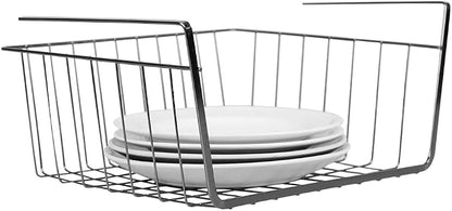 Under Shelf Steel Wire Basket Hanging Storage by Home Basics | Space Saver by HomeBasics