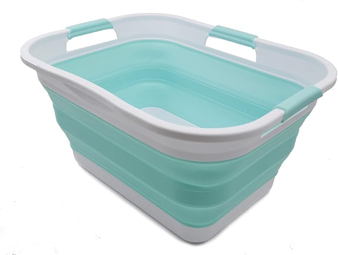 SAMMART 30L Collapsible Plastic Laundry Basket - Image 2
