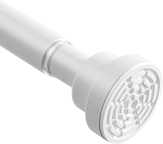 Tension Curtain Rod 30 To 63 Inch White Tension Rods Adjustable Spring Loaded by WEIXINHAI