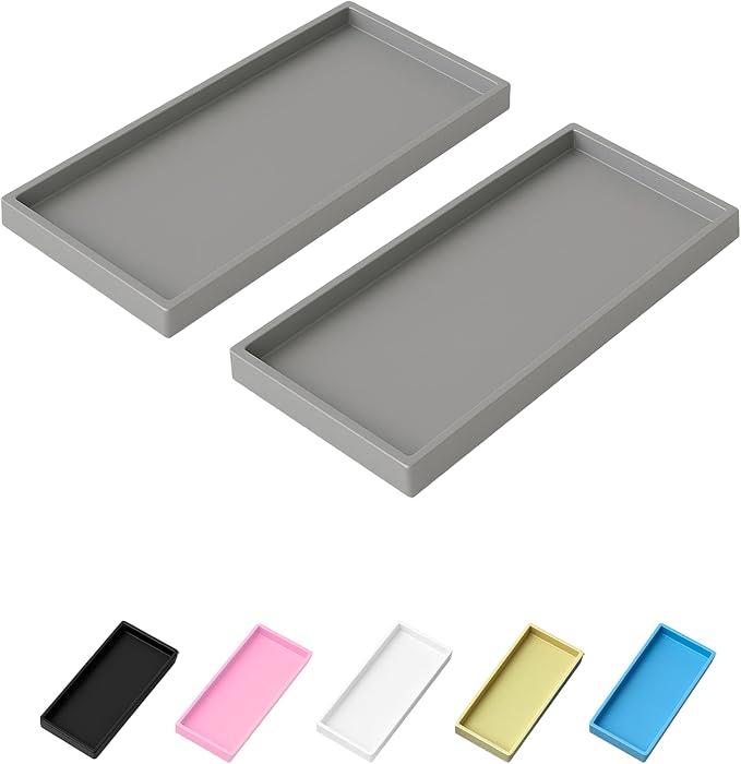 Vanity and Bathroom Tray, 9.8" ABS Countertop Organizer, Waterproof Vanity Tray by Unknown