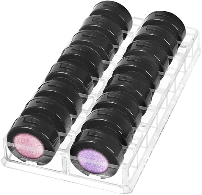 1PC Acrylic Eyeshadow Makeup Organizer 16 Space Cosmetic Storage Container - Image 4