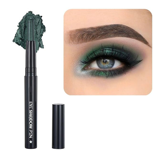 Green Eyeshadow Stick Makeup, Cream Shimmer Eye Shadow Pencil, Hypoallergenic by SAUBZEAN