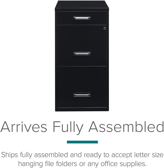 Scranton & Co 27.32" H x 18" D 3-Drawer Modern Metal Filing Cabinet - Image 10