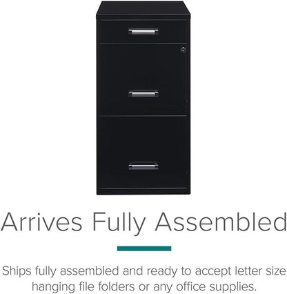 Scranton & Co 27.32" H x 18" D 3-Drawer Modern Metal Filing Cabinet - Image 10