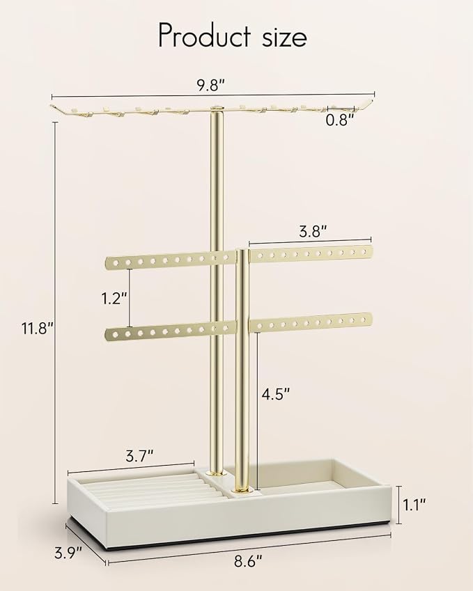 Vlando 2 Tier Jewelry Stand Organizer - Image 6