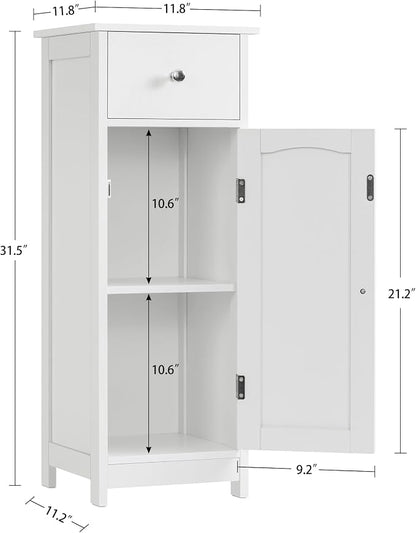 Iwell Bathroom Floor Cabinet | Small Bathroom Storage Cabinet - Image 3