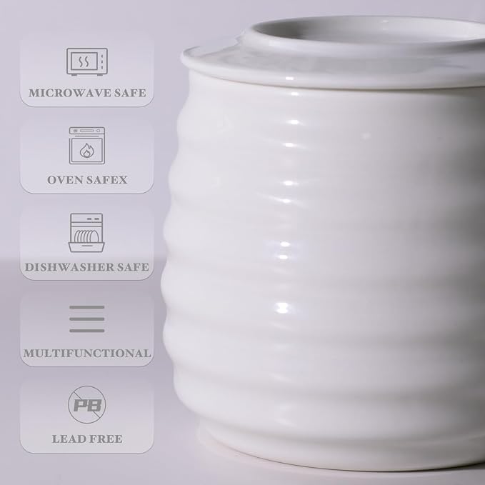 Butter Keeper Crock, 11 oz Large Ceramic Butter Dish - Image 5