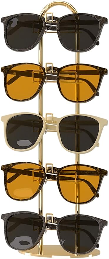 5 Tier Sunglass Organizer Holder, Sunglasses Tabletop Display Stand by Unknown
