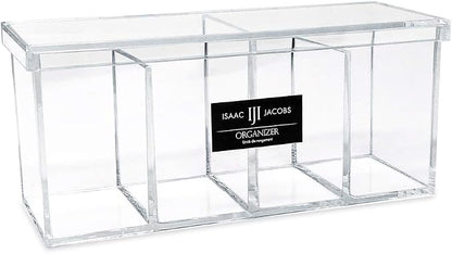Isaac Jacobs 4-Compartment Clear Acrylic Organizer by IsaacJacobs