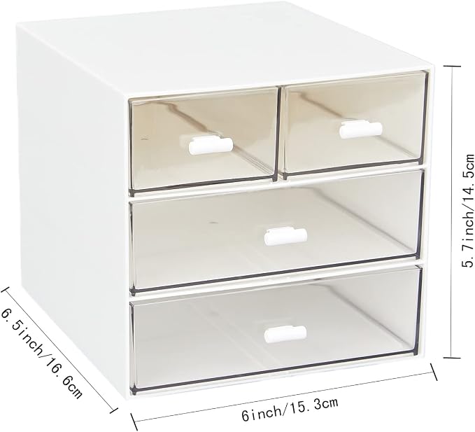 Desk Organizer with 4 Drawers, Desktop Organization - Image 3