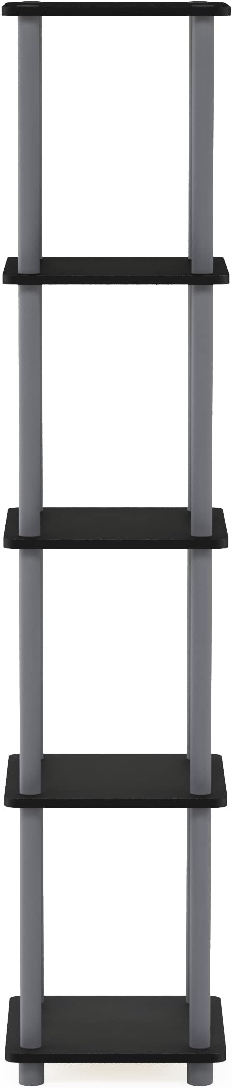 Furinno Turn-N-Tube Storage Shelves, 5-Tier Square Book Shelf, Corner Shelf - Image 7