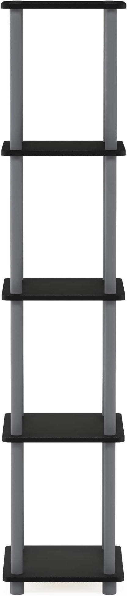 Furinno Turn-N-Tube Storage Shelves, 5-Tier Square Book Shelf, Corner Shelf - Image 7