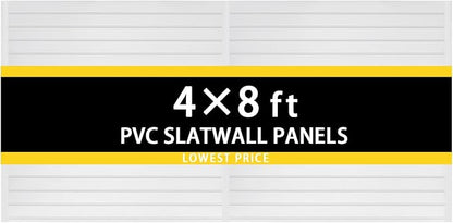 4'H x 4'W PVC Slatwall Panels Garage Wall Storage System by Unknown