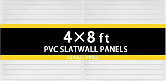 4'H x 4'W PVC Slatwall Panels Garage Wall Storage System by Unknown