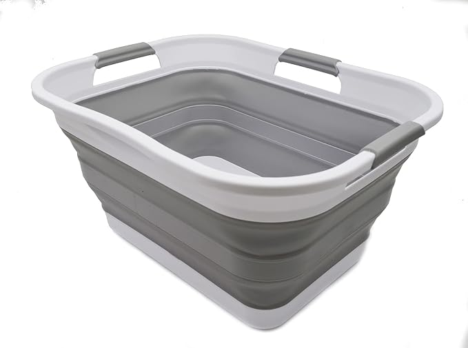 SAMMART 30L Collapsible Plastic Laundry Basket - Image 2