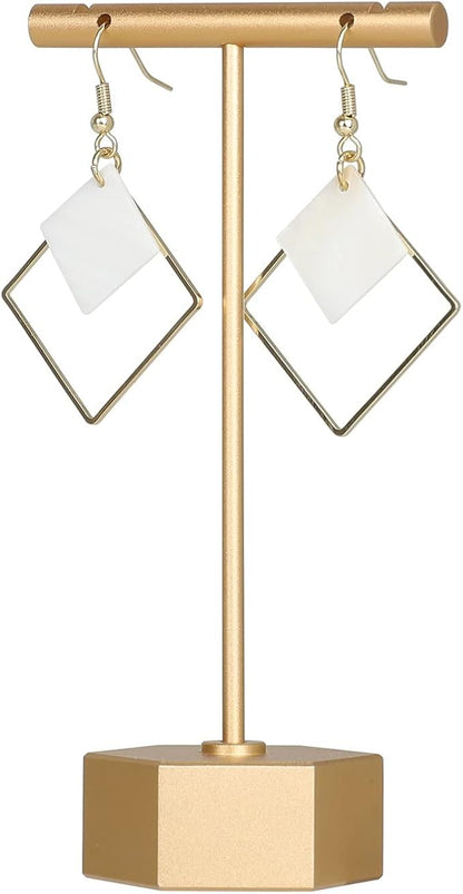 Gold Metal Earring T Bar Stand, Single small earring hanger display, Retail by GemeShou