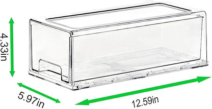 SIMPEXPE Stackable Storage Drawer, Pull Out Plastic Food Fridge Organizer Bins - Image 6
