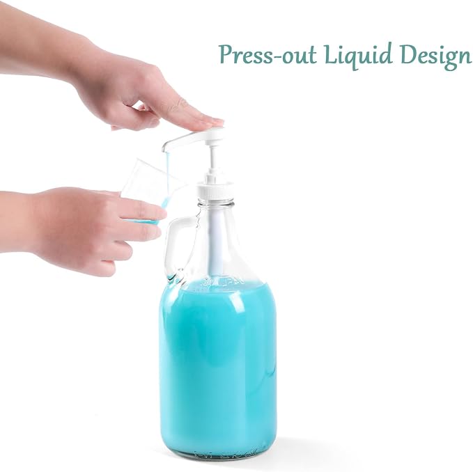 64 OZ Laundry Detergent Dispenser BY VEGEVIGI, Glass Liquid Laundry Soap - Image 3