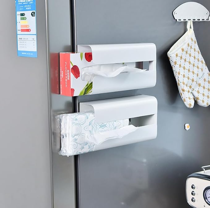 Magnetic Magnetic Dryer Sheet Glove & Tissue Dispenser Holder, Wipes Storage - Image 4