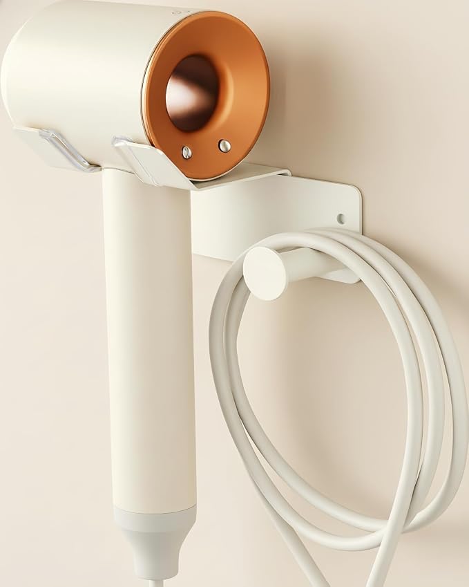 Hair Dryer Holder, HairDryer Holder Wall Mounted, Self Adhesive Blow Dryer by BANJEKT