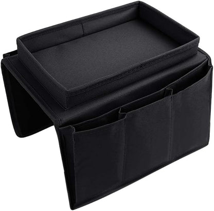 Sofa Armrest Organizer with Cup Holder Tray Chair Arm TV Remote Holder - Image 3