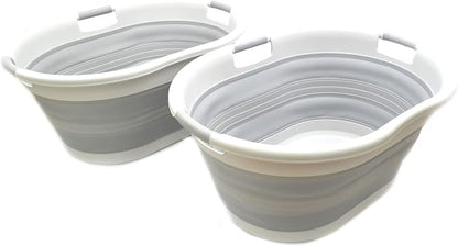 SAMMART 57L Collapsible 3-Handled Plastic Laundry Basket - Image 4