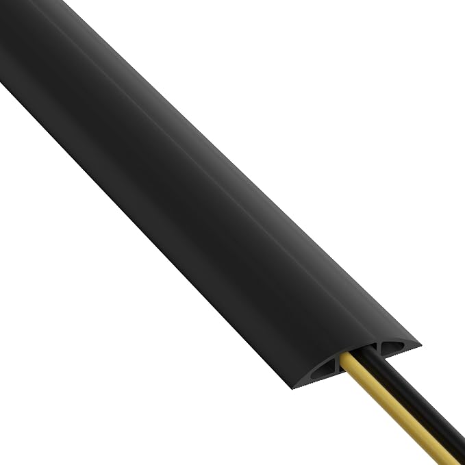 D-Line 6ft Floor Cord Cover, Cable Protector, Hide Extension Cords, Protect by D-LineUSAinc