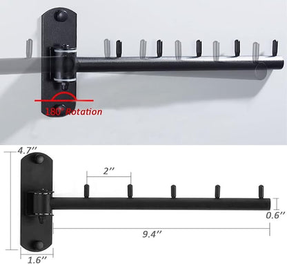 Folding Wall Mounted Clothes Hanger Rack - Image 2