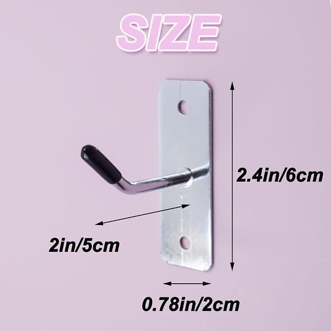 30pcs Wall Mounted Hook Heavy Duty Metal Single Hooks Home Storage Organizer - Image 2