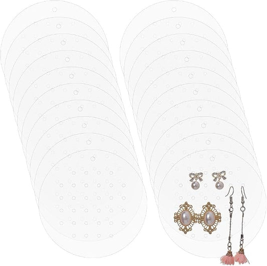 GOMAKERER 20 Pcs Acrylic Earring Display Cards, 32 Holes Portable Stud Earrings by GOMAKERER