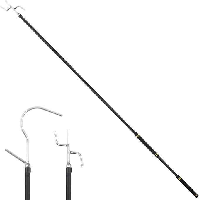 Clothes Hook Pole Heavy Duty, 32 to 80In Retail Clothing Hook Pole | Extra Long by Frebuta