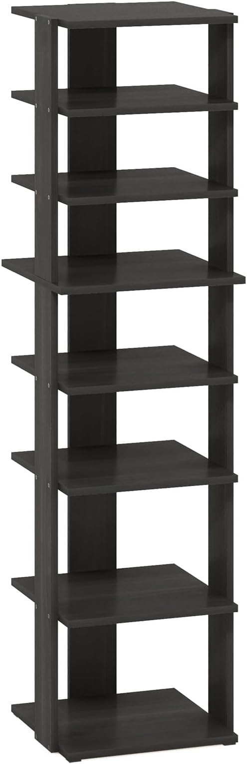 Furinno Compact Vertical Shoe Rack, 8-Tier Narrow Shoe Organizer, Free Standing - Image 6