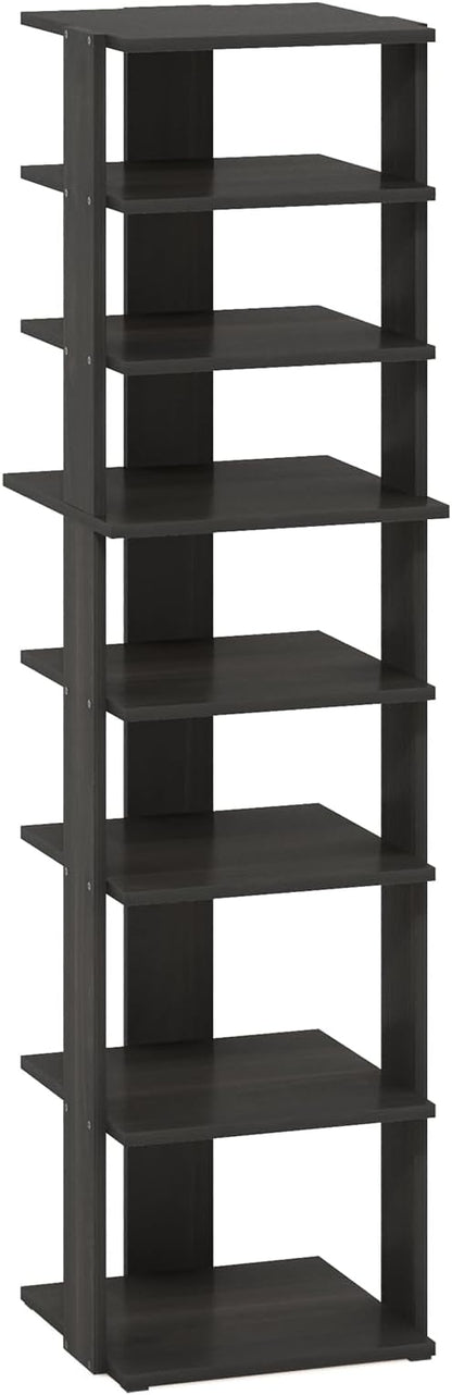 Furinno Compact Vertical Shoe Rack, 8-Tier Narrow Shoe Organizer, Free Standing - Image 6