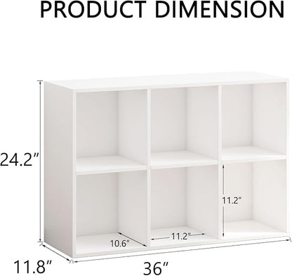 Wooden 6 Cube Storage Organizer - Image 2