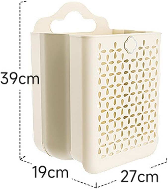 Collapsible Laundry Hamper, Household Foldable Dirty Wall Hanging - Image 8