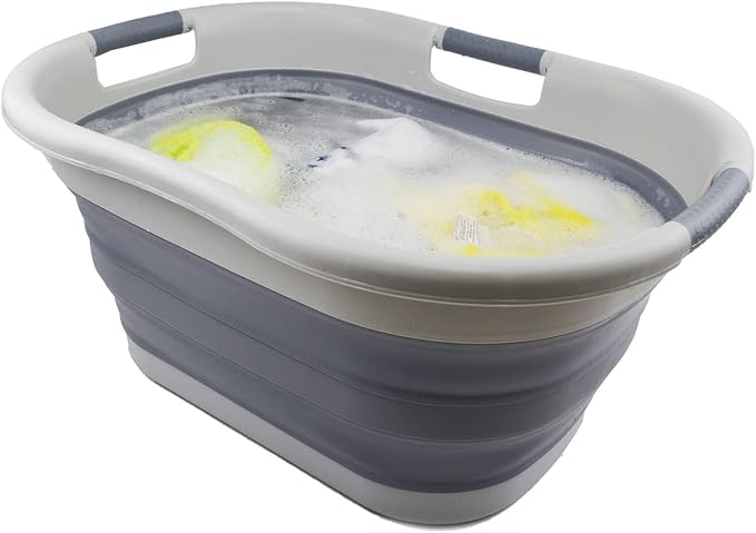 SAMMART 40L Collapsible Plastic Laundry Washing Tub by SAMMART