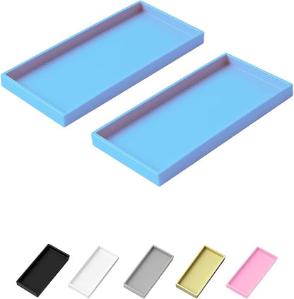 Vanity and Bathroom Tray, 7.7" ABS Countertop Organizer, Waterproof Vanity Tray by Unknown