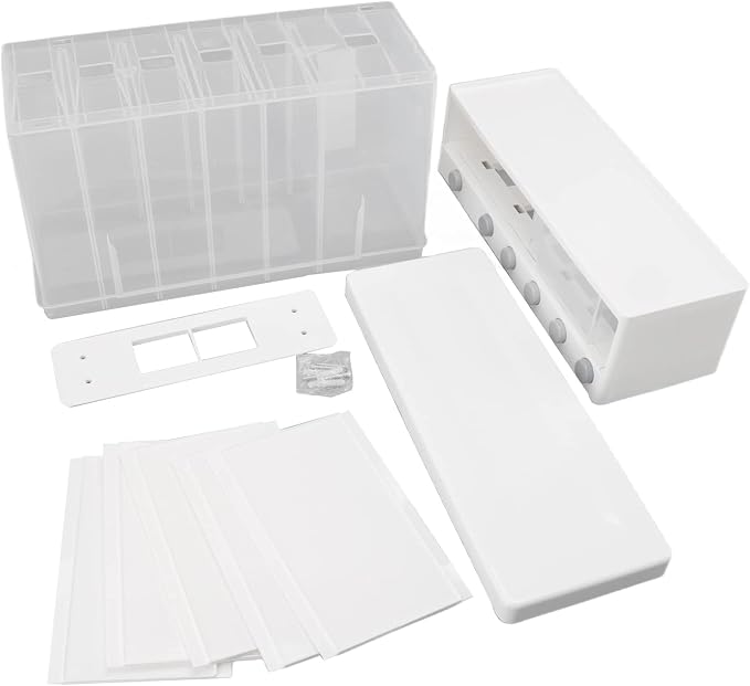 Acouto Wall Mounted Cereal Dispenser 10L Rice Dispenser Wall Mounted 6 Grid - Image 6