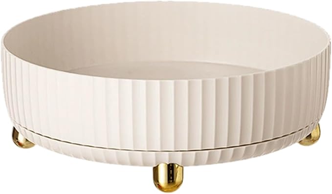 Rotating Makeup Organizer, 8.7 Inch Large Capacity Vanity Tray by Cndiyald