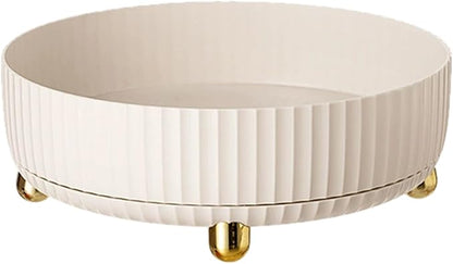 Rotating Makeup Organizer, 8.7 Inch Large Capacity Vanity Tray by Cndiyald