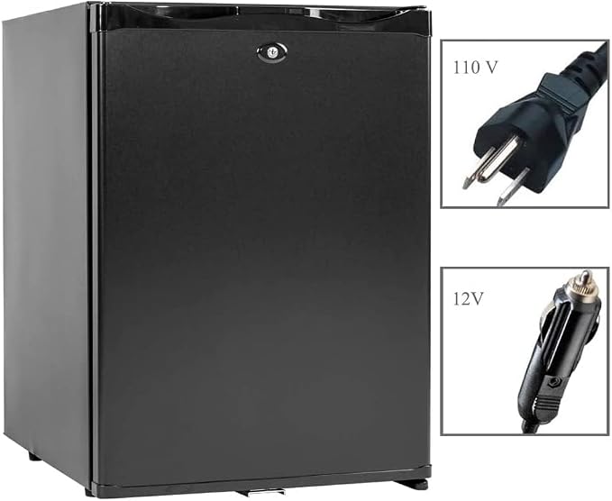 Smad Mini Fridge with Lock Compact Refrigerator - Image 3