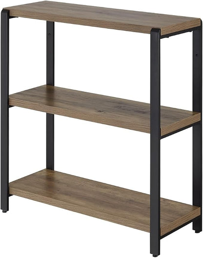 FOLUBAN 3 Tier Bookshelf, Industrial Bookcase and Book Shelves - Image 9