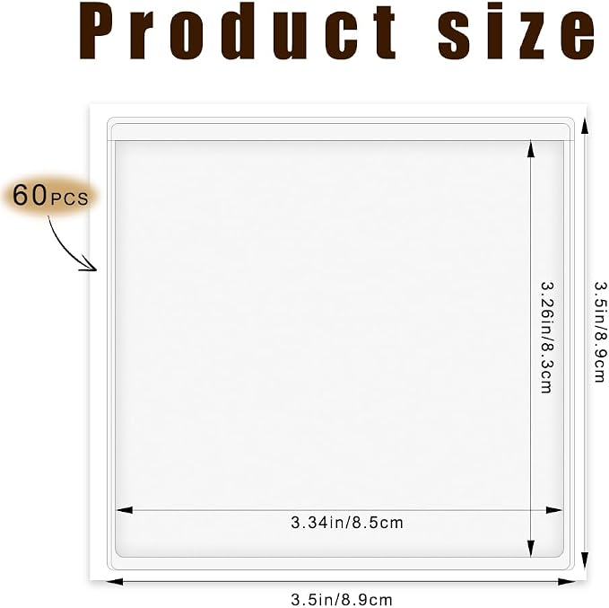 60 Pack Self Adhesive Pockets, Bin Labels - Image 2