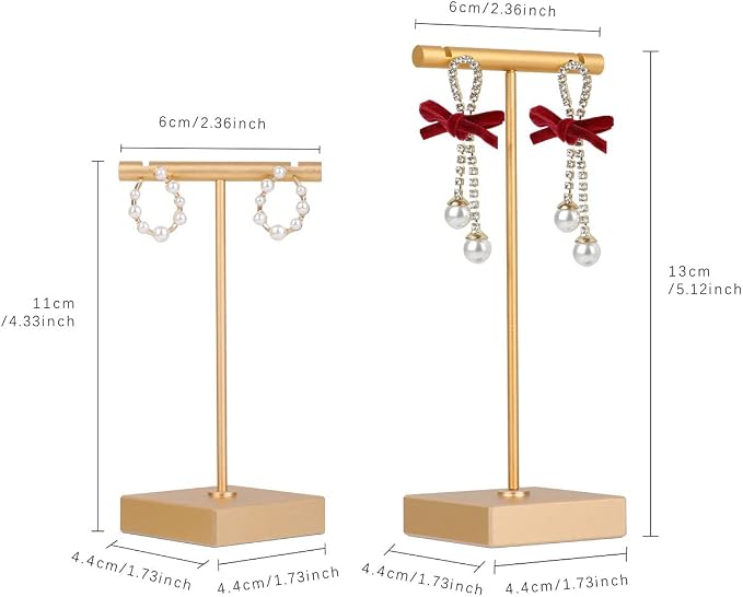GemeShou 2pcs metal earring holder, mini hangers - Image 4