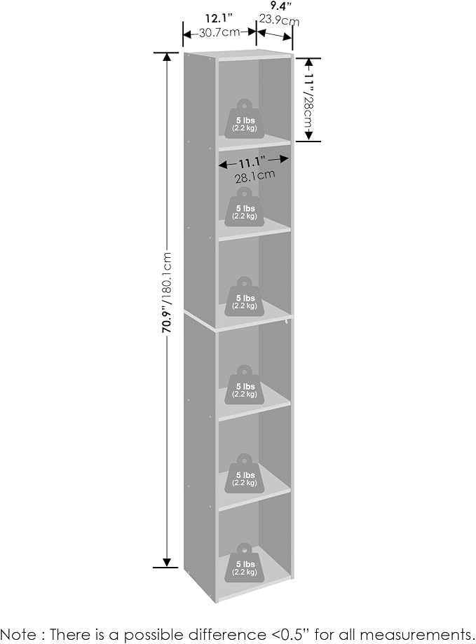 Furinno Cubicle 6-Tier Closet Organizers and Storage, Closet Organizer - Image 2