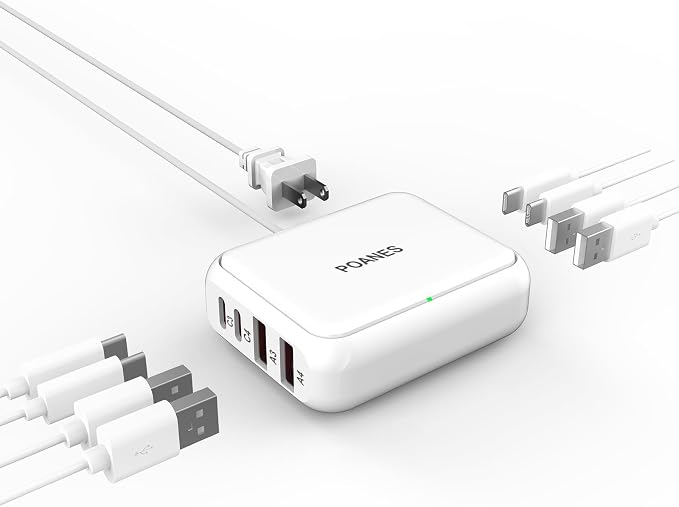 8-Port USB Charger, Mini Charging Station by POANES