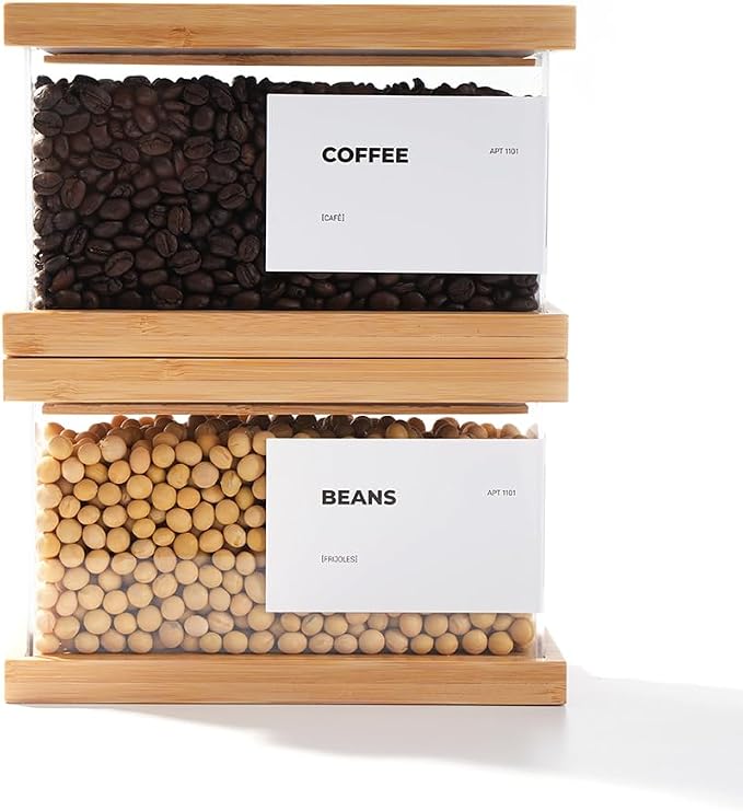 APT 1101 Bamboo Food Dispenser | Kitchen Organizers and Storage | Airtight by APT1101